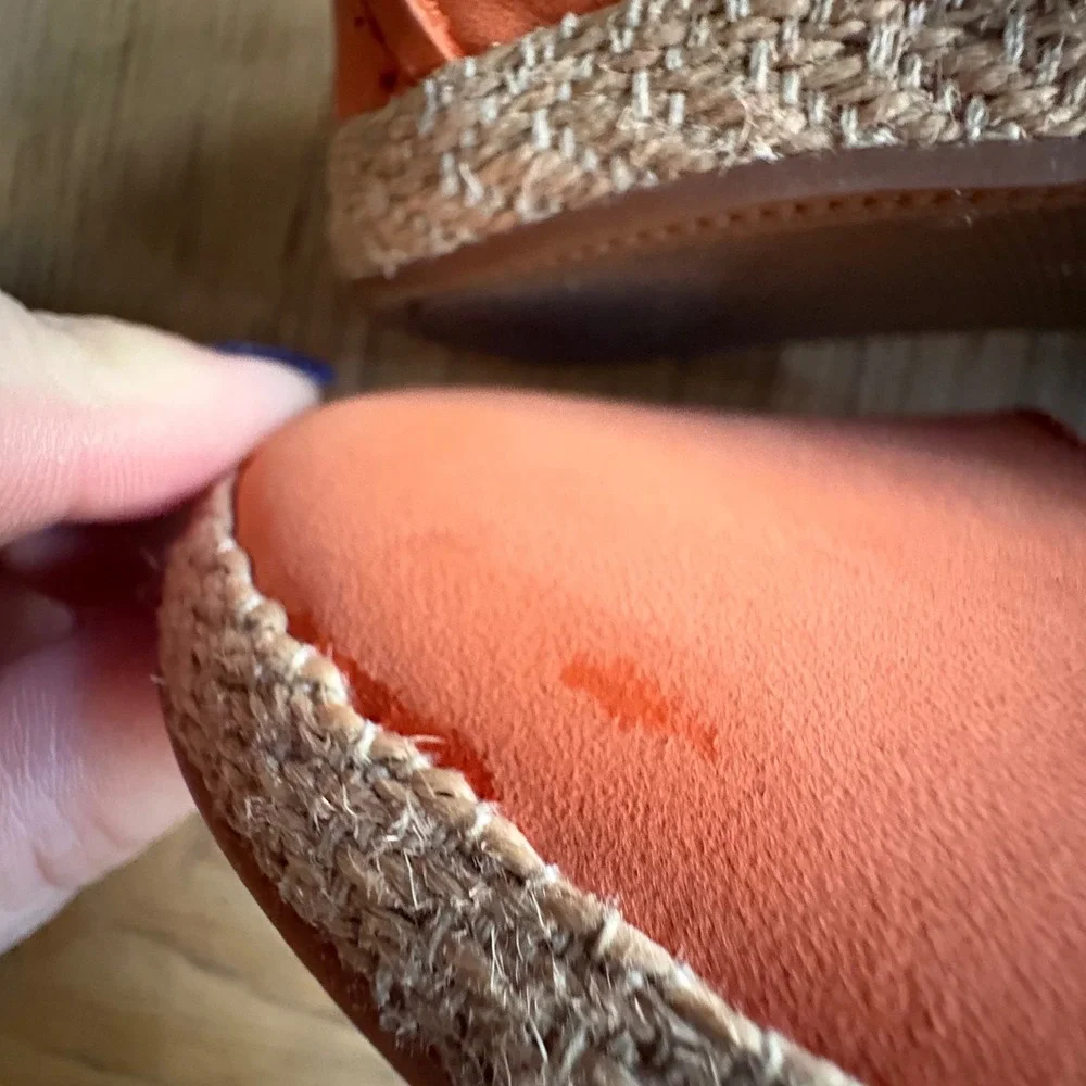 NWOB $90 UGG Tippie Fire‎ Opal Orange Leather Espadrille Flats Boho Shoes SIZE 7